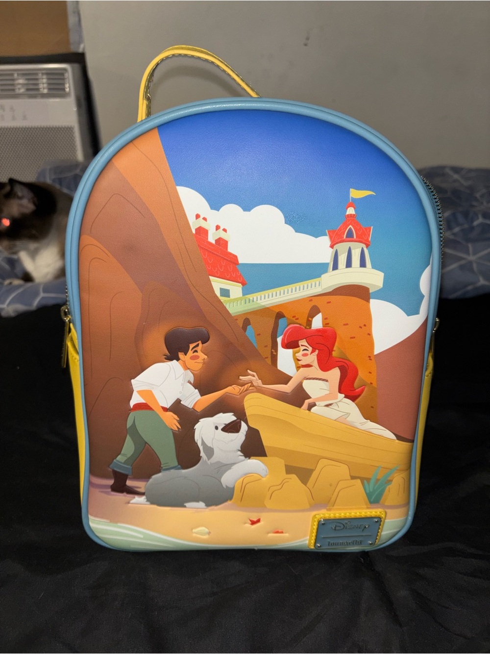 Loungefly Ariel Scene Mini Backpack in Blue, Yellow and Red